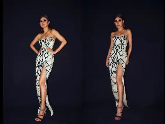 Mouni Roy in Thai high slit dress